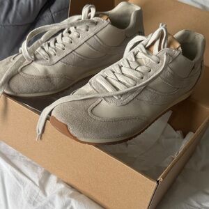 Vince Cream and Tan Women’s Sneakers.